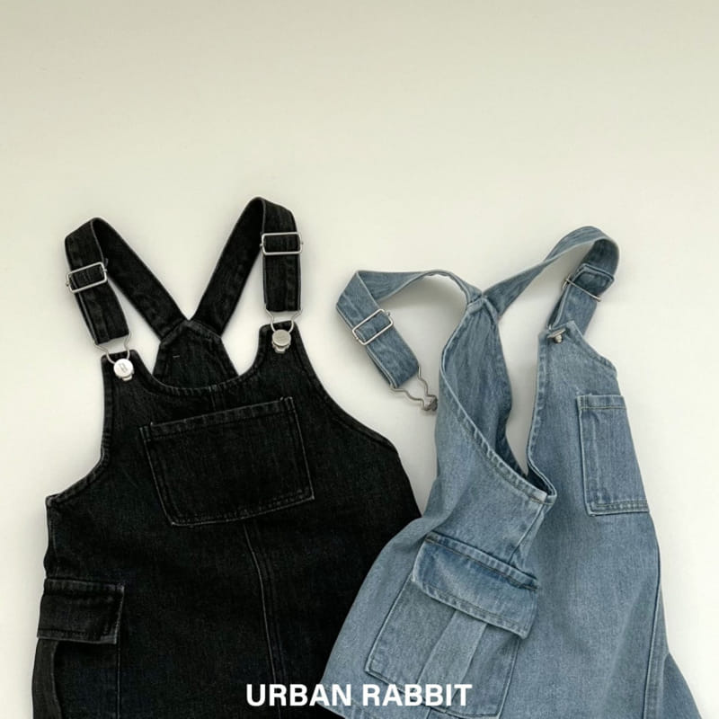 Urban Rabbit - Korean Children Fashion - #stylishchildhood - Cargo Denim Overalls Skirt