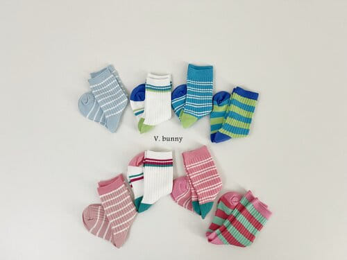 V Bunny - Korean Baby Fashion - #babyfever - ST Socks Set - 2