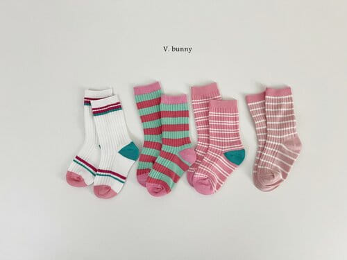V Bunny - Korean Baby Fashion - #babygirlfashion - ST Socks Set - 3