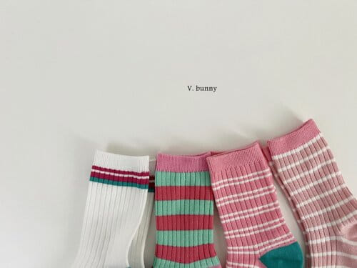 V Bunny - Korean Baby Fashion - #babygirlfashion - ST Socks Set - 4