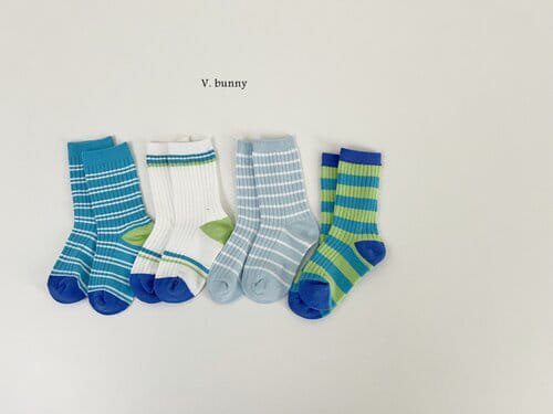 V Bunny - Korean Baby Fashion - #babyootd - ST Socks Set - 6