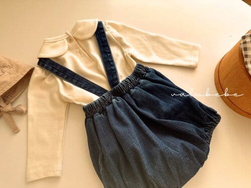 Valu Bebe - Korean Baby Fashion - #babyboutiqueclothing - Circle Denim Body Suit - 4