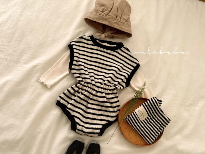 Valu Bebe - Korean Baby Fashion - #babyclothing - ST Banding Waffle Body Suit - 3