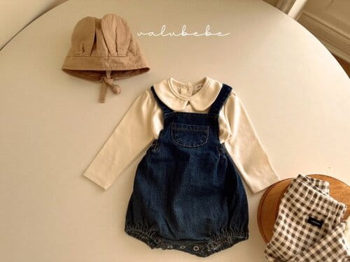 Valu Bebe - Korean Baby Fashion - #babyfashion - Circle Denim Body Suit - 5