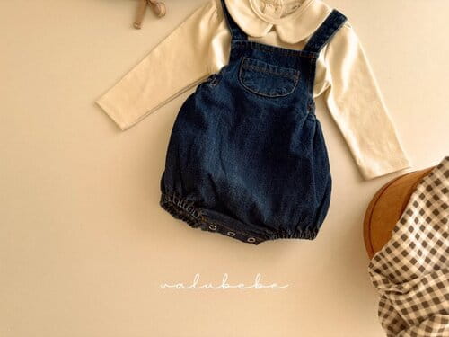 Valu Bebe - Korean Baby Fashion - #babyfever - Circle Denim Body Suit - 6