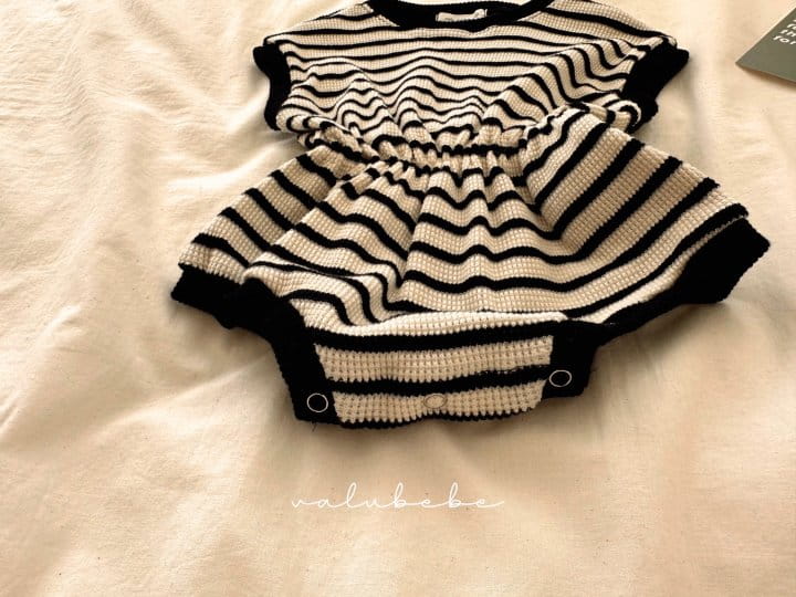 Valu Bebe - Korean Baby Fashion - #babygirlfashion - ST Banding Waffle Body Suit - 6