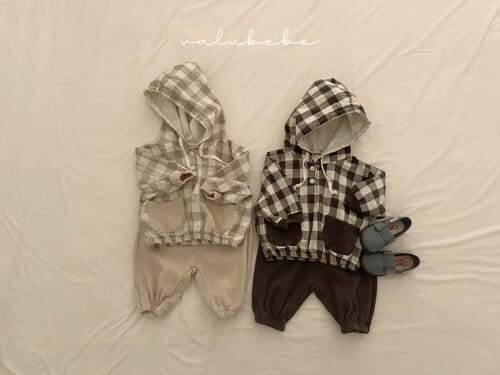 Valu Bebe - Korean Baby Fashion - #babylifestyle - Check Hoody - 2