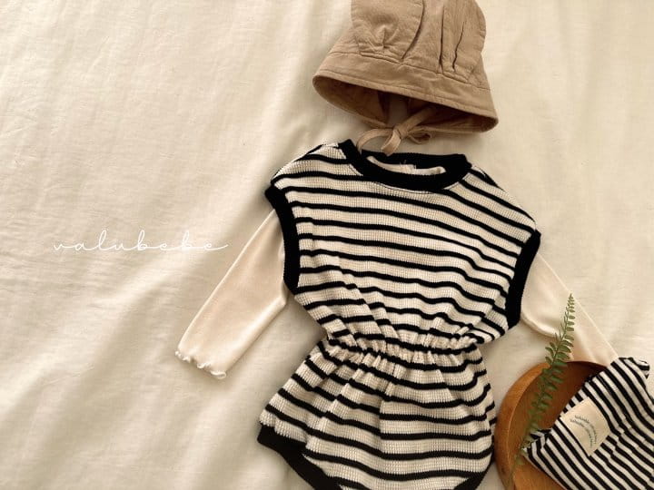 Valu Bebe - Korean Baby Fashion - #babylifestyle - ST Banding Waffle Body Suit - 7