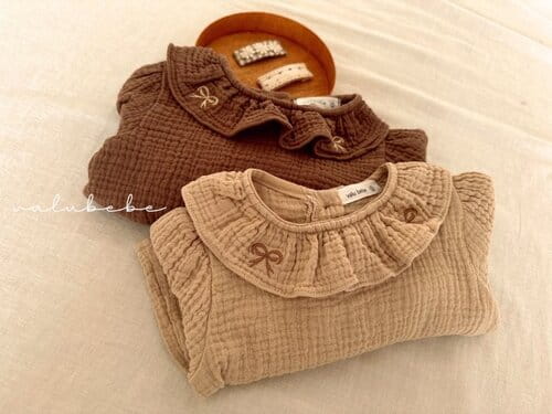 Valu Bebe - Korean Baby Fashion - #babylifestyle - Ribbon  Embroider Blouse - 2