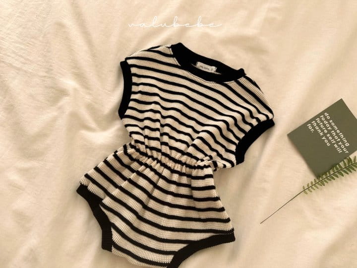 Valu Bebe - Korean Baby Fashion - #babyoninstagram - ST Banding Waffle Body Suit - 8
