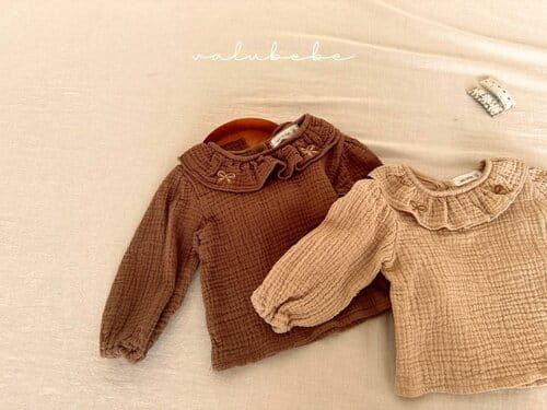 Valu Bebe - Korean Baby Fashion - #babyoninstagram - Ribbon Embroider Blouse - 3