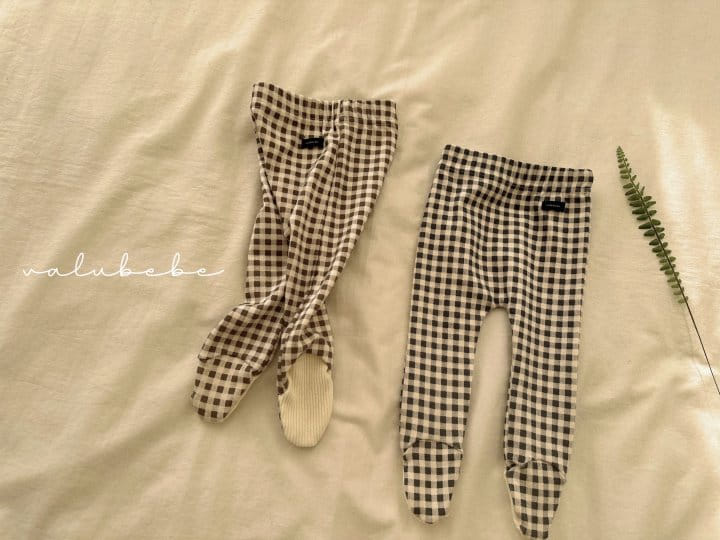 Valu Bebe - Korean Baby Fashion - #babyootd - Check Foot Leggings - 2