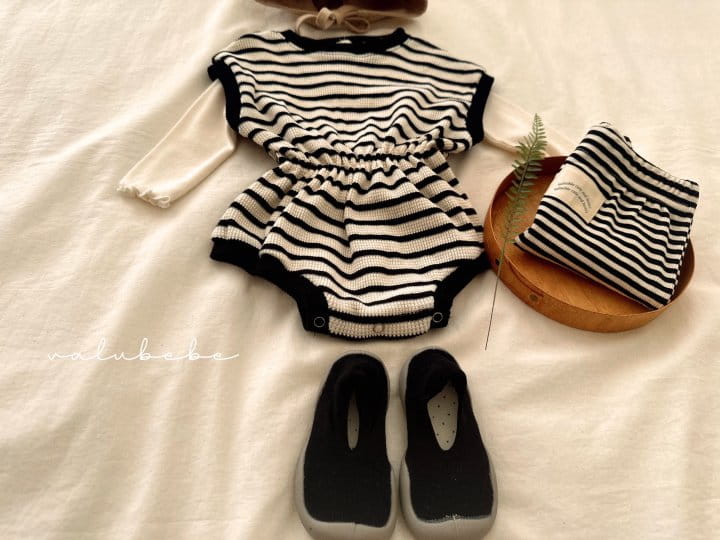 Valu Bebe - Korean Baby Fashion - #babyootd - ST Banding Waffle Body Suit - 9
