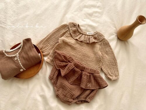 Valu Bebe - Korean Baby Fashion - #babyoninstagram - Ribbon Embroider Blouse - 4