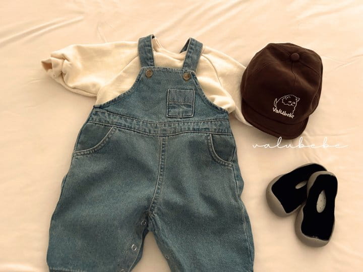 Valu Bebe - Korean Baby Fashion - #babyoutfit - Denim Overalls Body Suit - 5