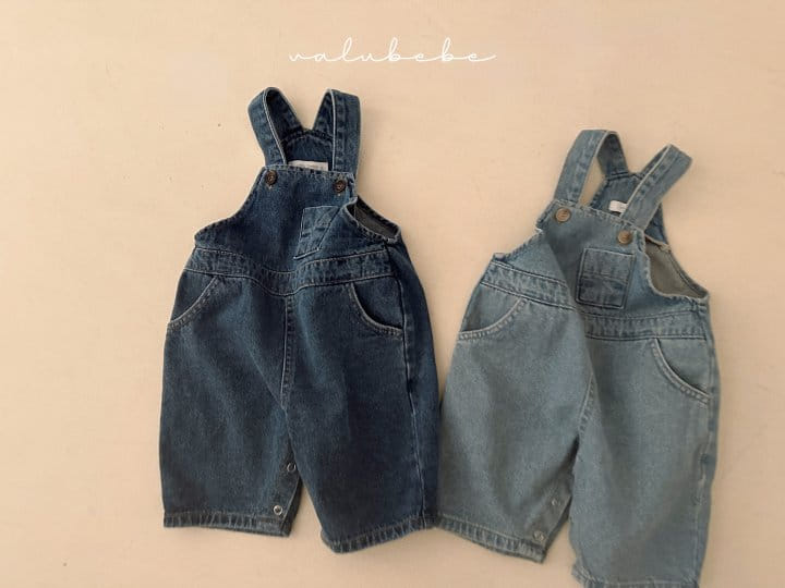 Valu Bebe - Korean Baby Fashion - #babyoutfit - Denim Overalls Body Suit - 6