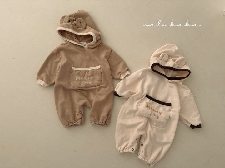 Valu Bebe - Korean Baby Fashion - #babyoutfit - A Pot Of Honey Hoody Body Suit - 2