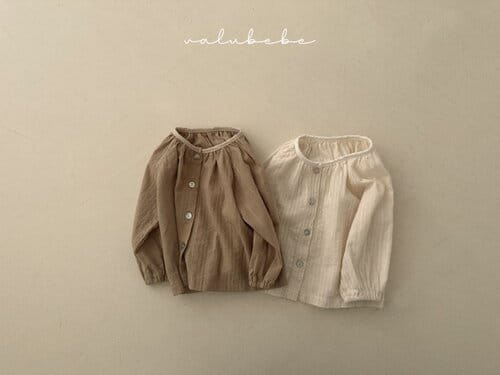Valu Bebe - Korean Baby Fashion - #babyoutfit - Mocha Shirring Blouse - 2