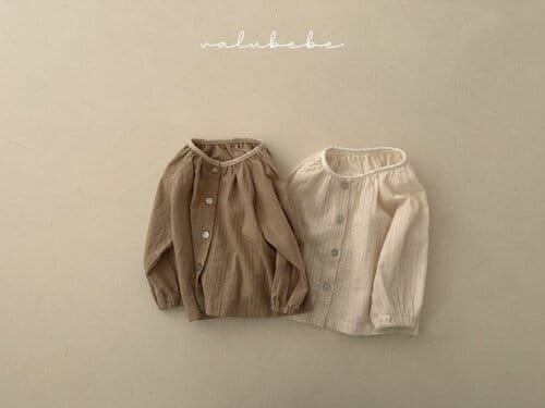 Valu Bebe - Korean Baby Fashion - #babyoutfit - Mocha Shirring Blouse - 2
