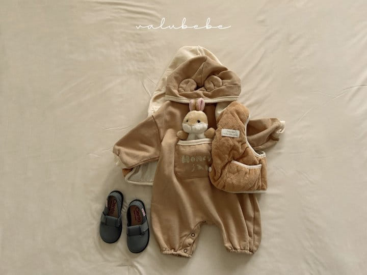 Valu Bebe - Korean Baby Fashion - #babywear - A Pot Of Honey Hoody Body Suit - 3