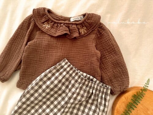 Valu Bebe - Korean Baby Fashion - #babywear - Ribbon Embroider Blouse - 7