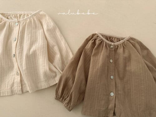 Valu Bebe - Korean Baby Fashion - #onlinebabyboutique - Mocha Shirring Blouse - 5