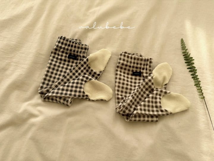 Valu Bebe - Korean Baby Fashion - #onlinebabyshop - Check Foot Leggings - 7