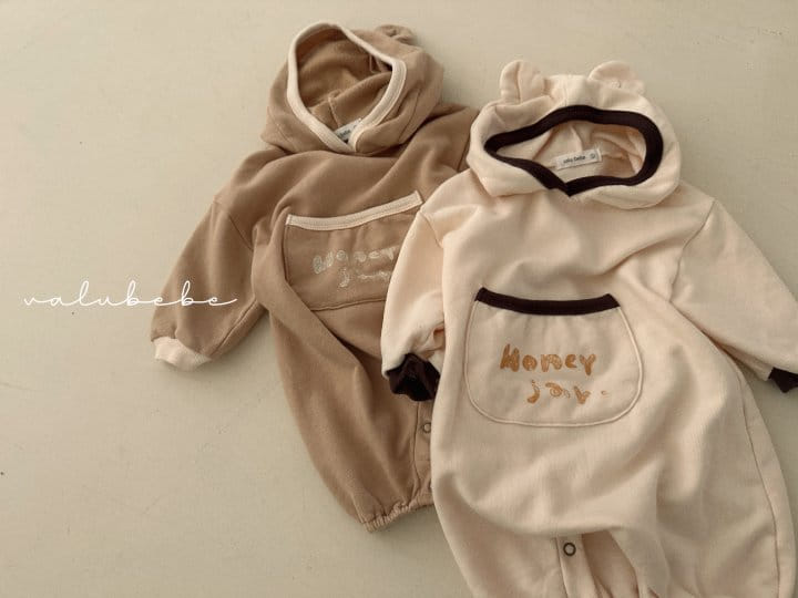 Valu Bebe - Korean Baby Fashion - #onlinebabyshop - A Pot Of Honey Hoody Body Suit - 5