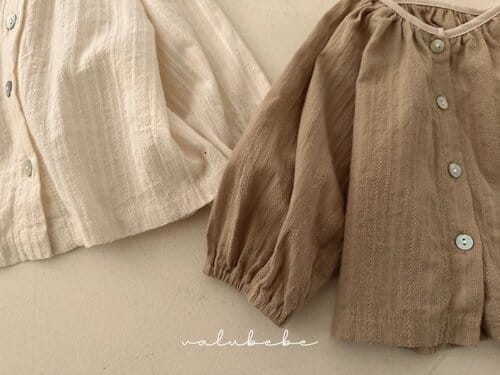 Valu Bebe - Korean Baby Fashion - #onlinebabyshop - Mocha Shirring Blouse - 6