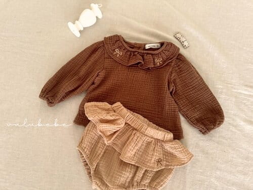 Valu Bebe - Korean Baby Fashion - #onlinebabyshop - Ribbon Embroider Blouse - 9