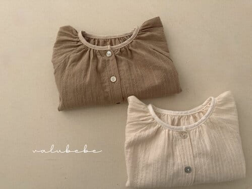 Valu Bebe - Korean Baby Fashion - #smilingbaby - Mocha Shirring Blouse - 7