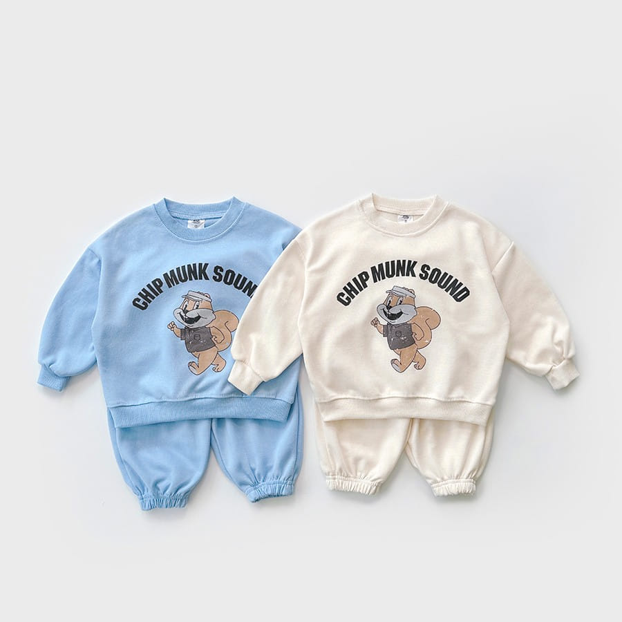 Whitesketchbook - Korean Children Fashion - #childrensboutique - Squirrel Top Bottom Set