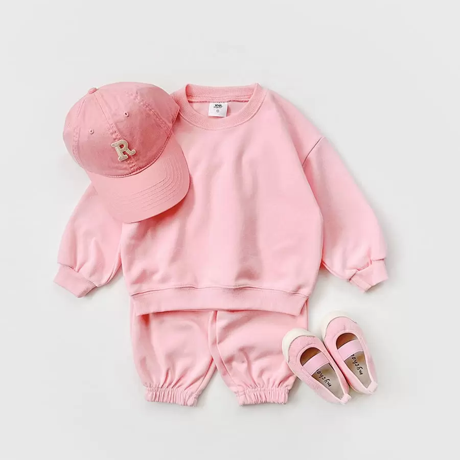 Whitesketchbook - Korean Children Fashion - #childrensboutique - Muzi Sweatshirt Top Bottom Set - 10