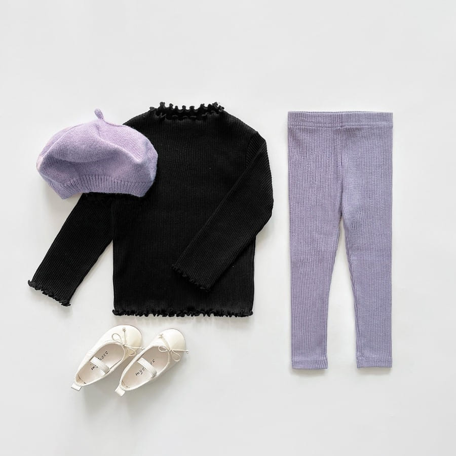Whitesketchbook - Korean Children Fashion - #fashionkids - Rib Leggings - 7