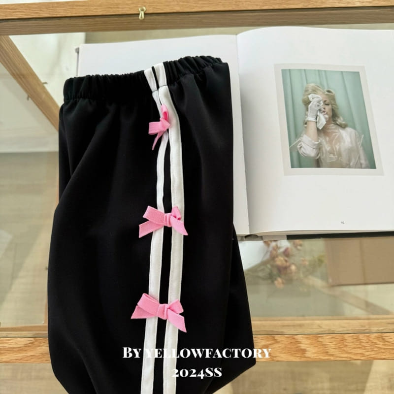 Yellow Factory - Korean Children Fashion - #Kfashion4kids - Black Pink Pants - 9