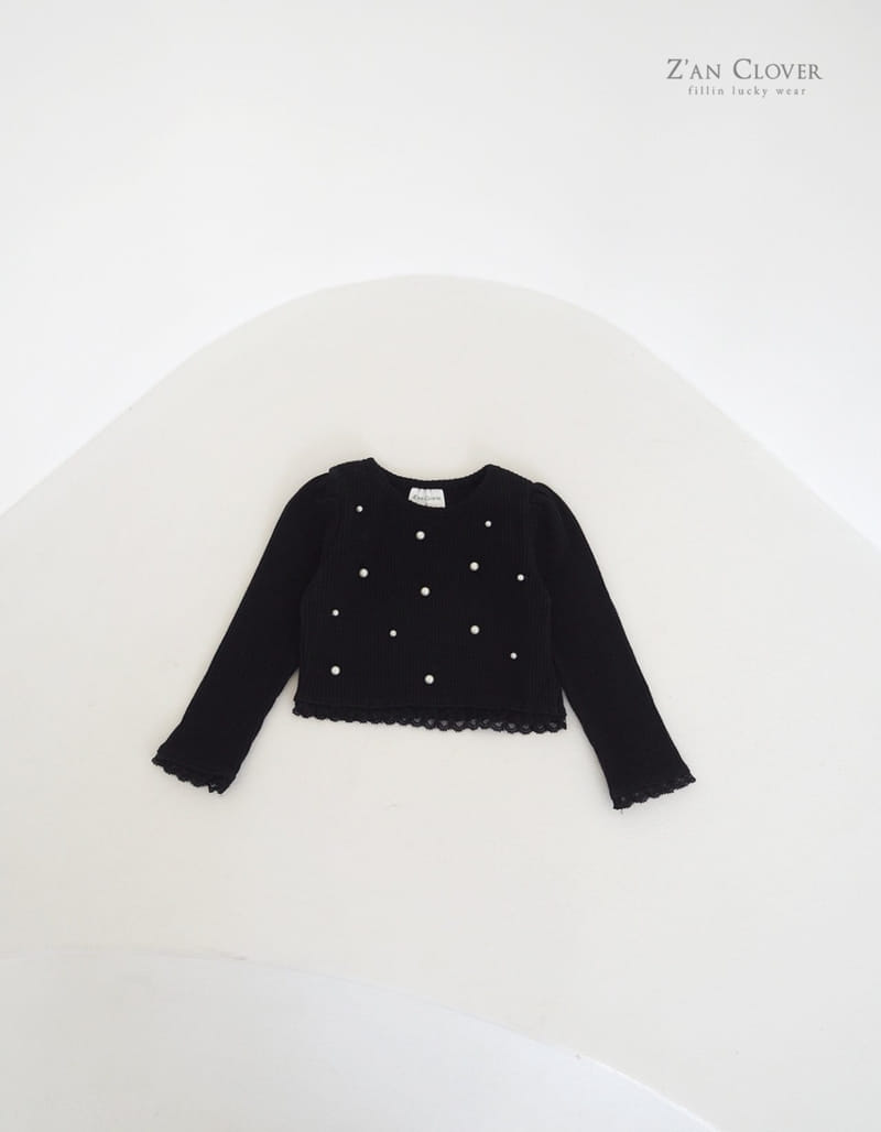 Zan Clover - Korean Children Fashion - #childofig - Pearl Lace Tee - 8