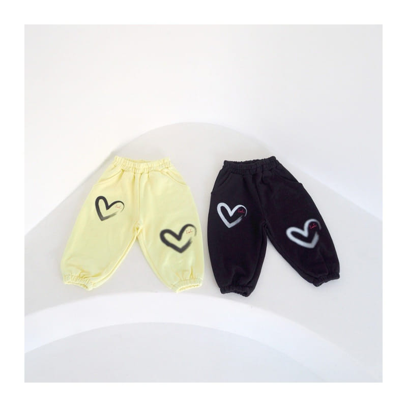 Zan Clover - Korean Children Fashion - #childrensboutique - Heart Training Pants