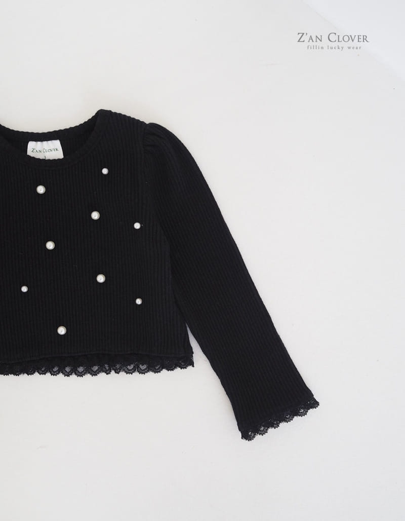Zan Clover - Korean Children Fashion - #designkidswear - Pearl Lace Tee - 11