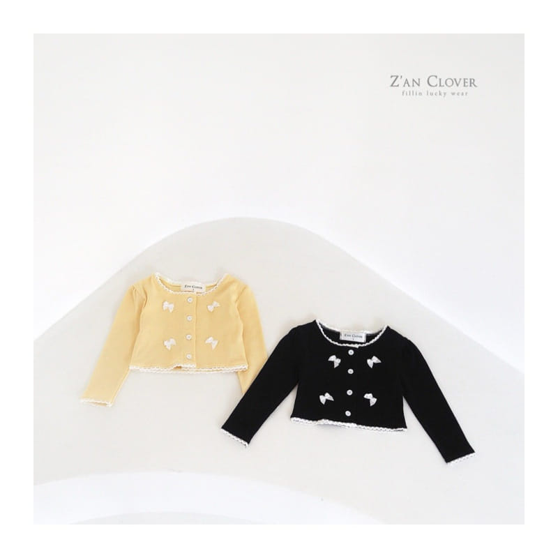 Zan Clover - Korean Children Fashion - #fashionkids - Ribbon Cardigan