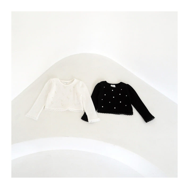 Zan Clover - Korean Children Fashion - #kidsstore - Pearl Lace Tee