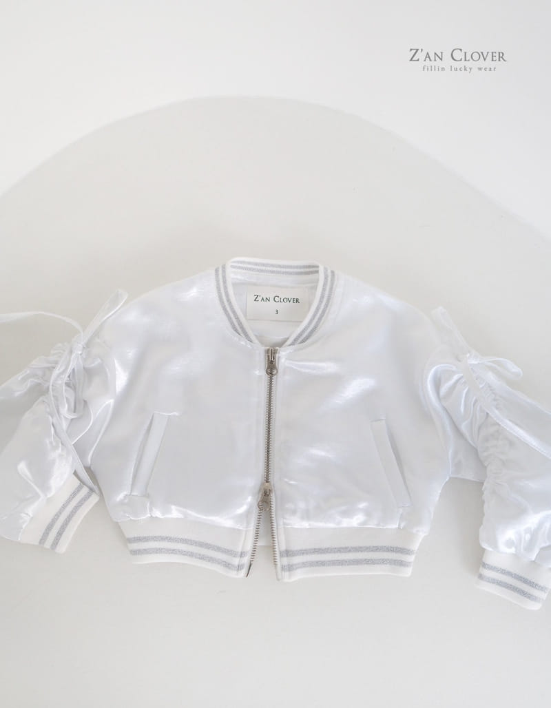 Zan Clover - Korean Children Fashion - #littlefashionista - Shine Shirring Zip Up - 5