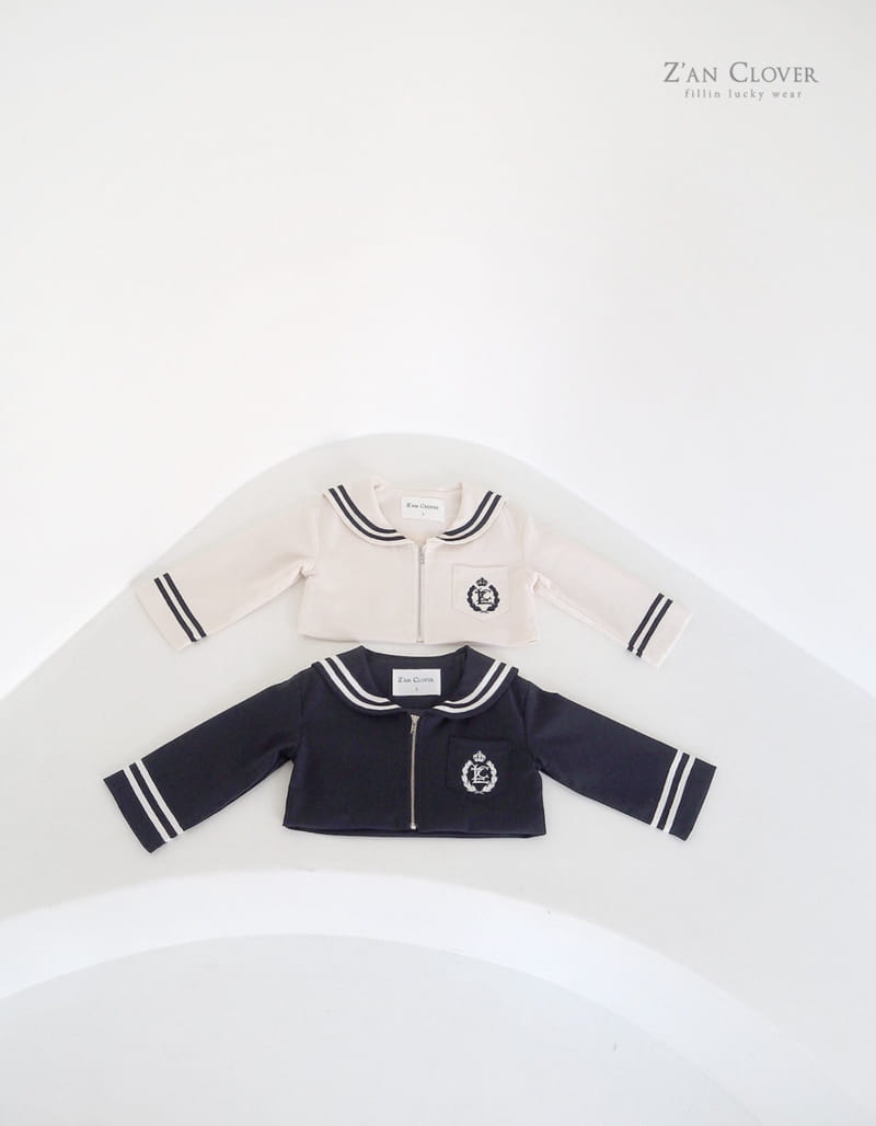 Zan Clover - Korean Children Fashion - #littlefashionista - Sailor Zip Up - 2
