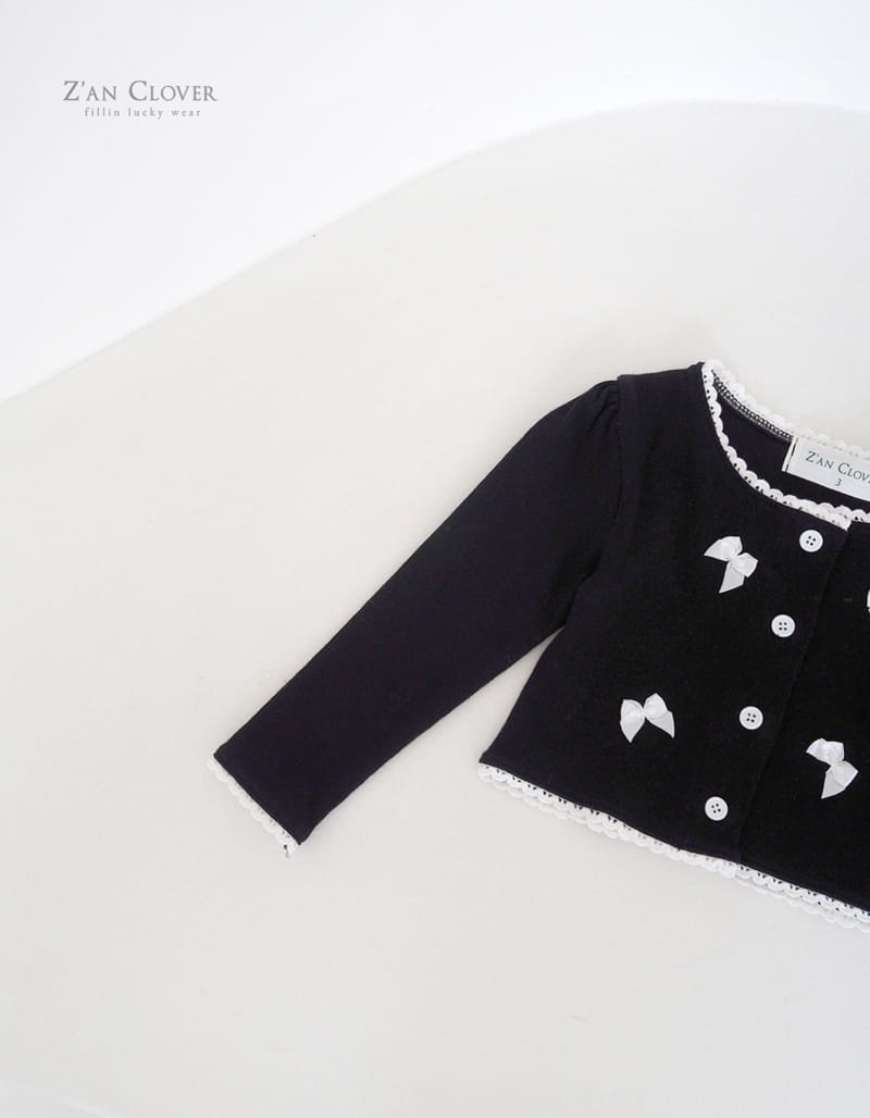 Zan Clover - Korean Children Fashion - #minifashionista - Ribbon Cardigan - 8