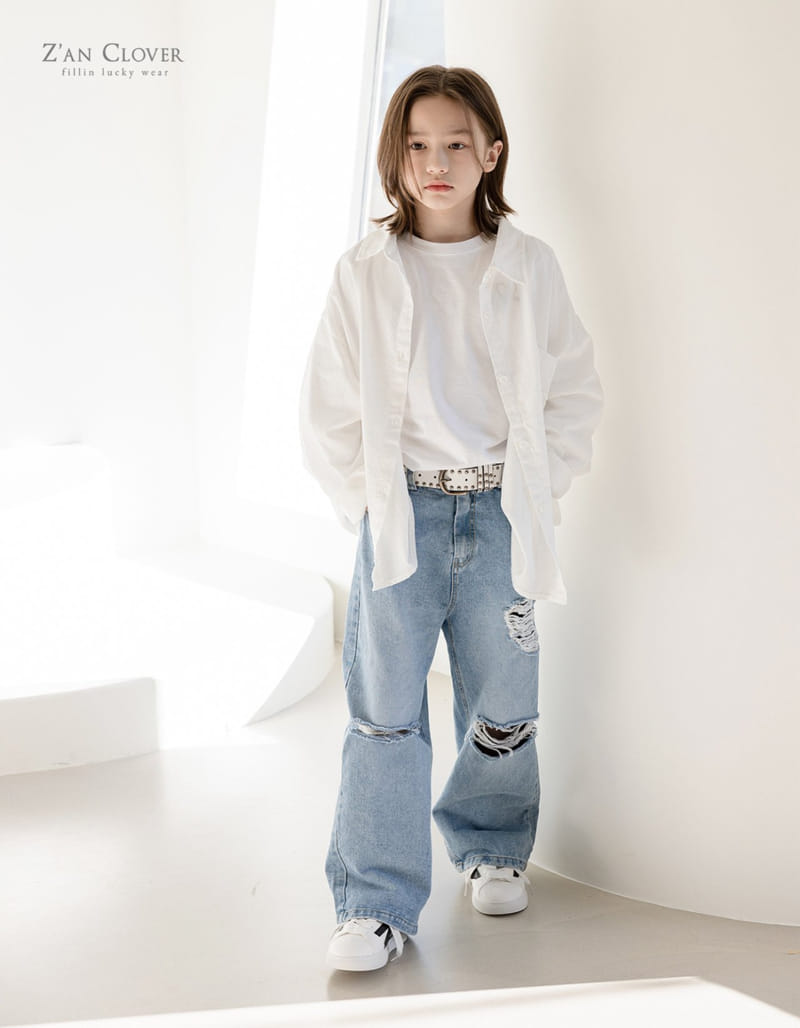 Zan Clover - Korean Children Fashion - #minifashionista - Vintage Denim Pants - 6