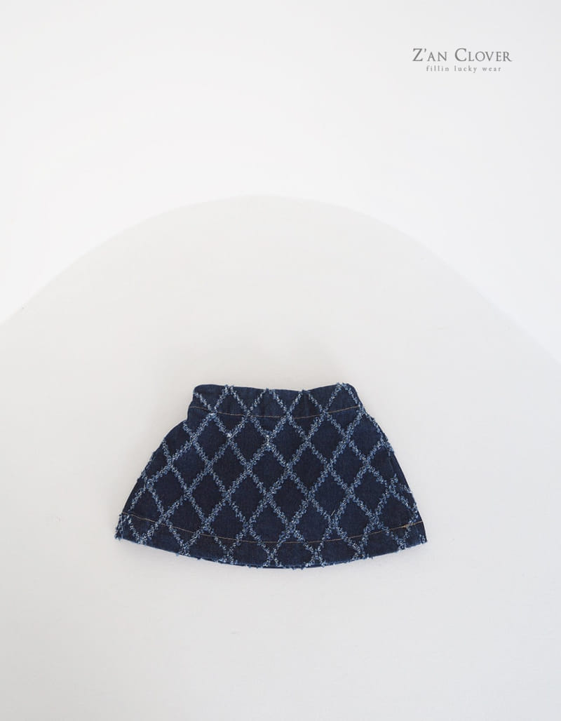 Zan Clover - Korean Children Fashion - #stylishchildhood - Punching Denim Skirt - 2