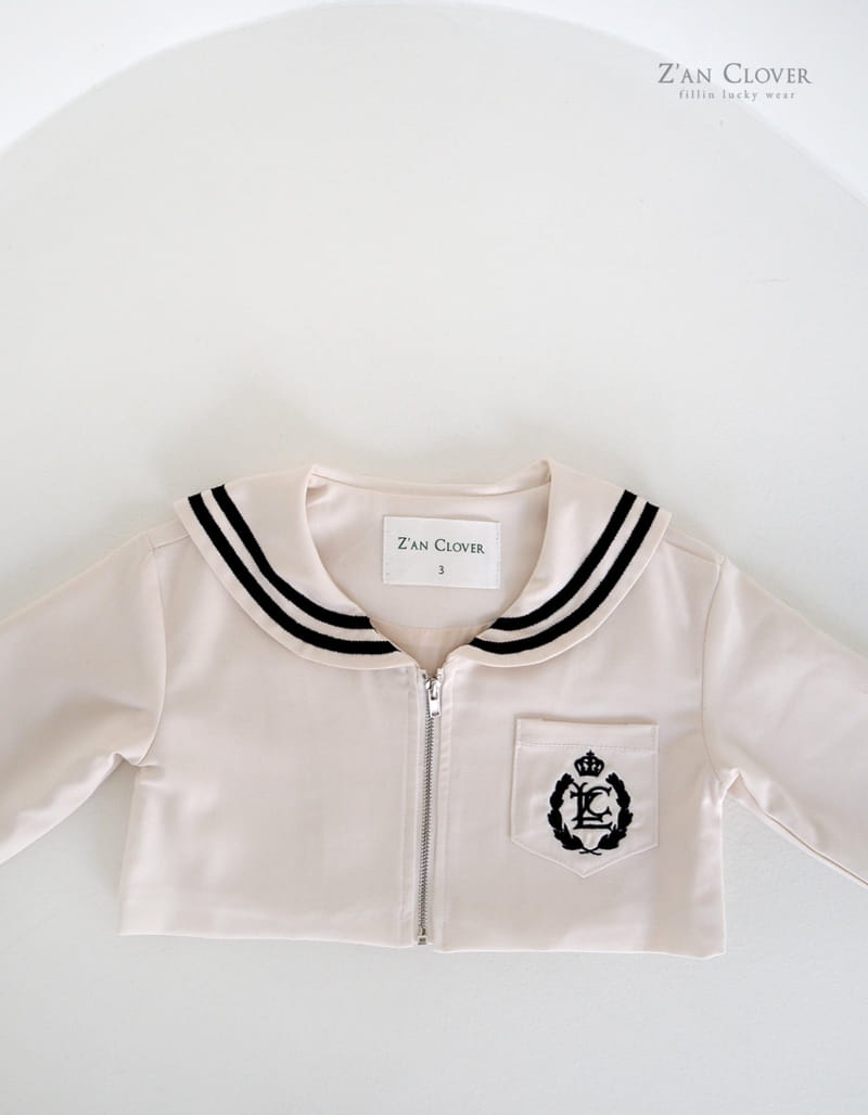 Zan Clover - Korean Children Fashion - #toddlerclothing - Sailor Zip Up - 7