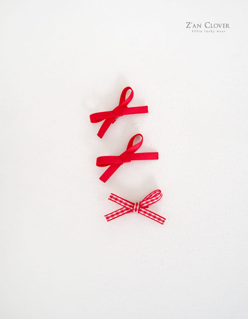 Zan Clover - Korean Children Fashion - #toddlerclothing - Check Ribbon Pin - 5