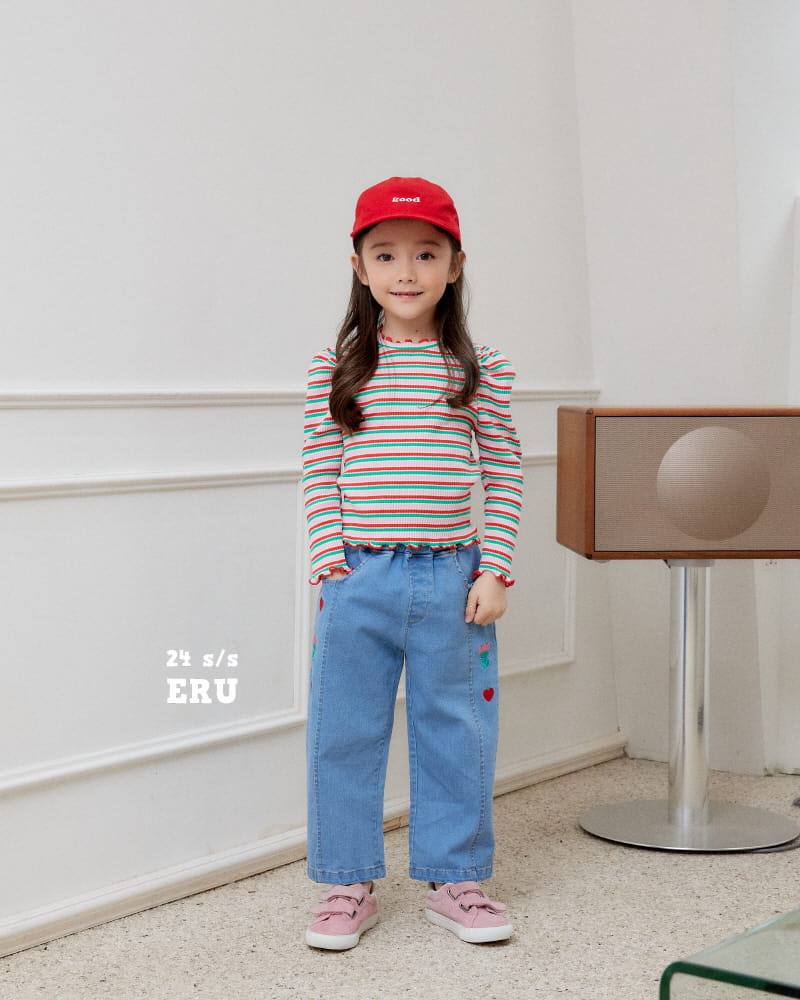 e.ru - Korean Children Fashion - #kidzfashiontrend - Denim Span Heart Pants