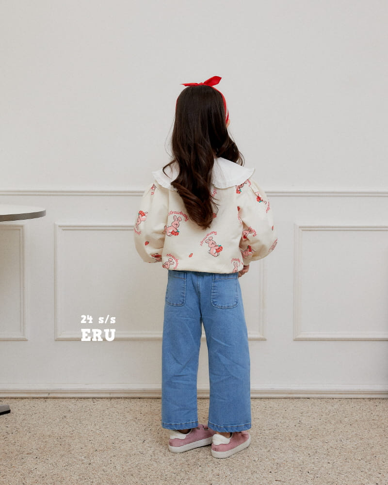 e.ru - Korean Children Fashion - #toddlerclothing - Denim Span Heart Pants - 8