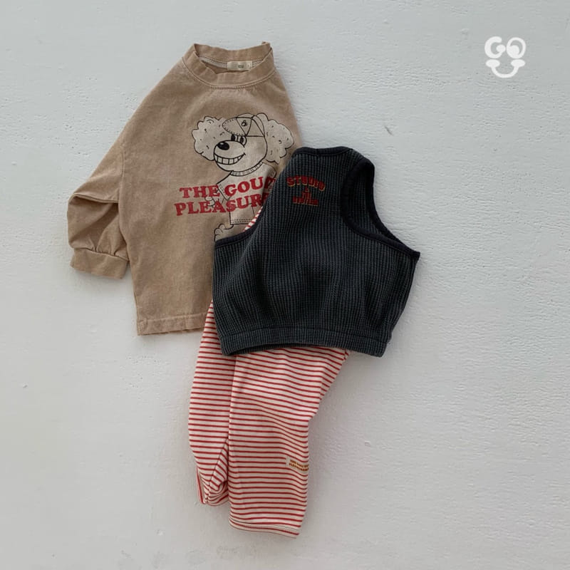go;u - Korean Baby Fashion - #babyfashion - Honeycomb Sleeveless - 5